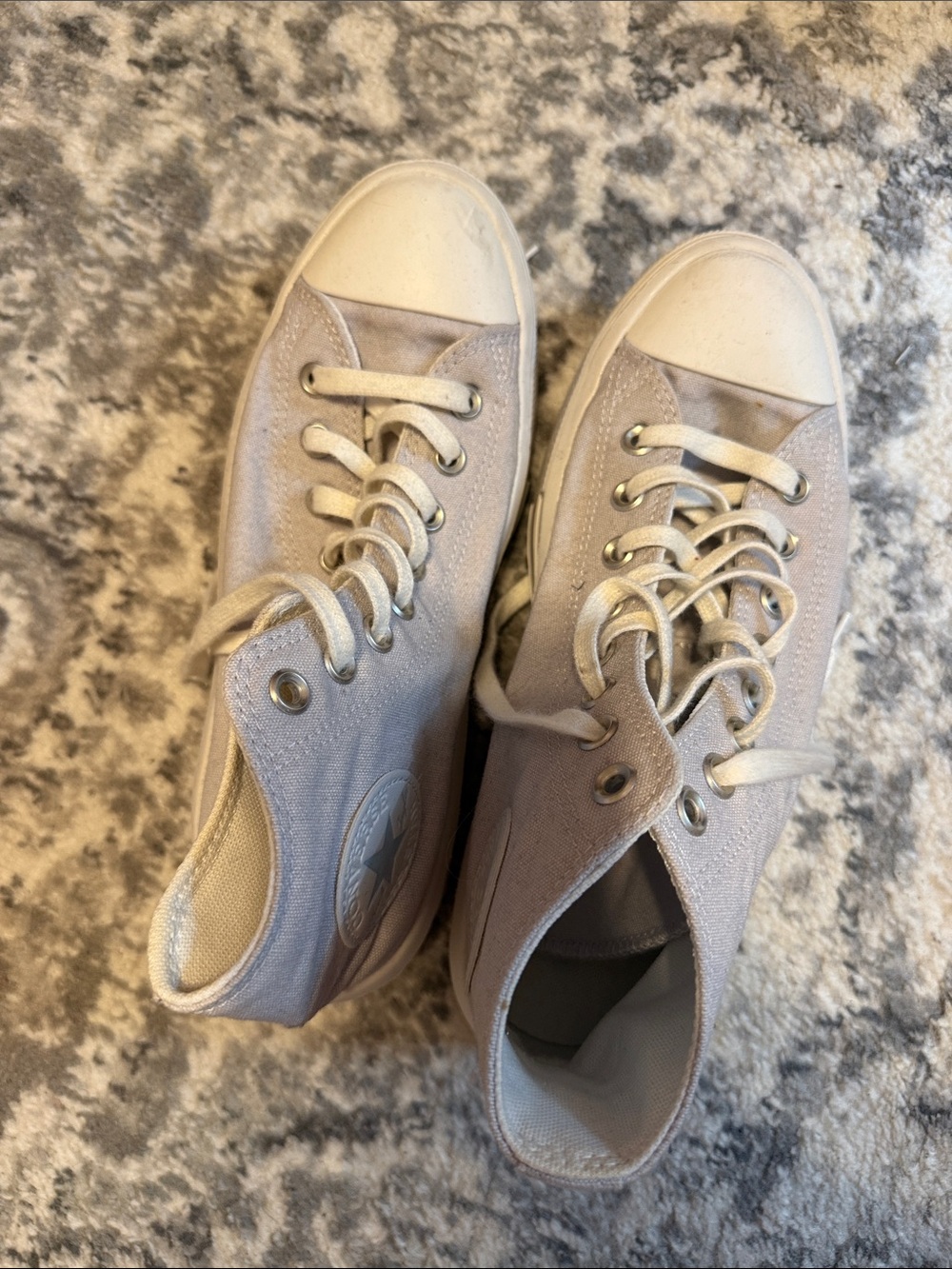 Converse High Top platform Canvas Sneakers - light purple by